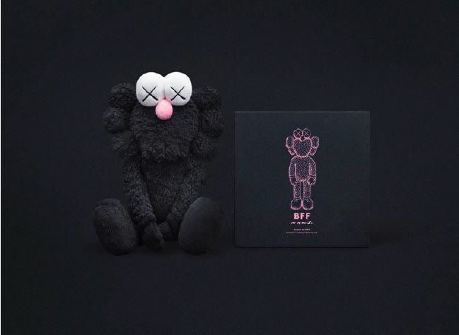 Kaws BFF Plush Black Prescription Art